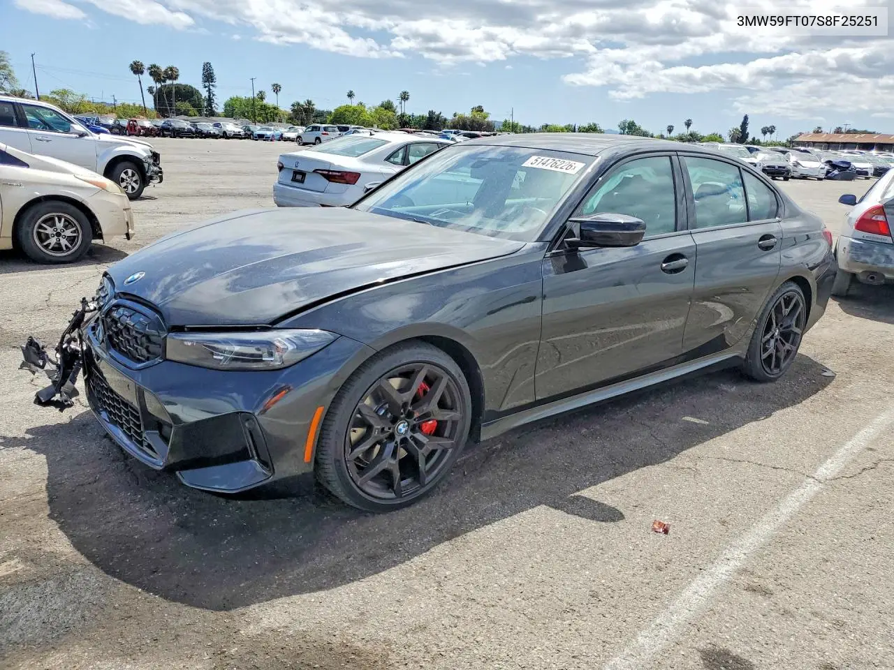 2025 BMW M340I VIN: 3MW59FT07S8F25251 Lot: 51476226