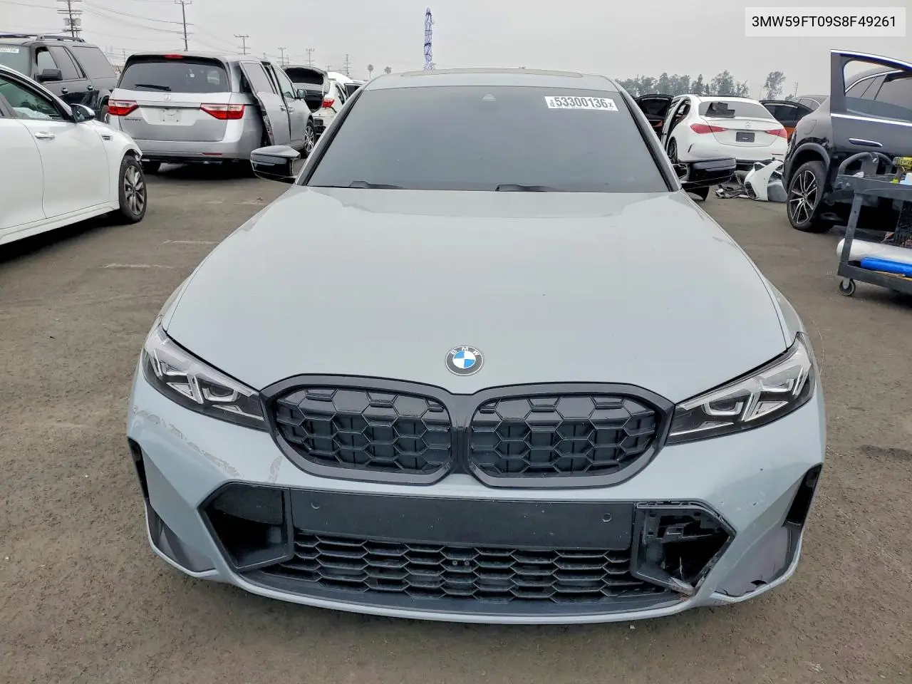 2025 BMW M340I VIN: 3MW59FT09S8F49261 Lot: 53300136