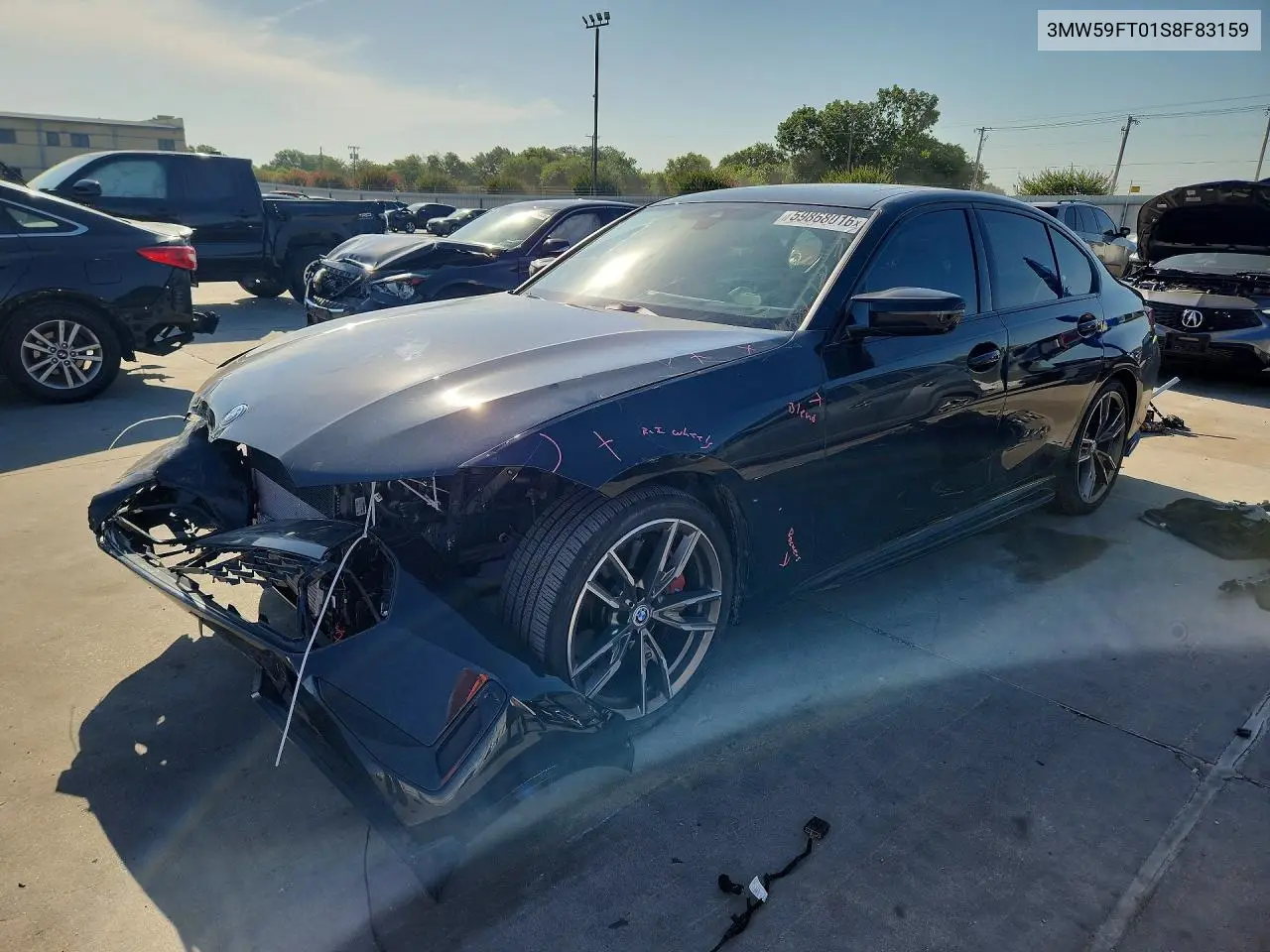 2025 BMW M340I VIN: 3MW59FT01S8F83159 Lot: 59868016