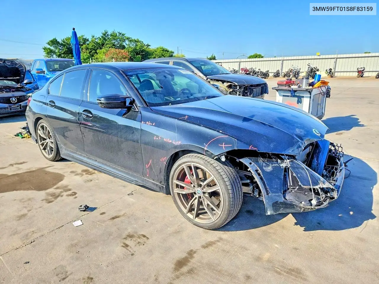 2025 BMW M340I VIN: 3MW59FT01S8F83159 Lot: 59868016