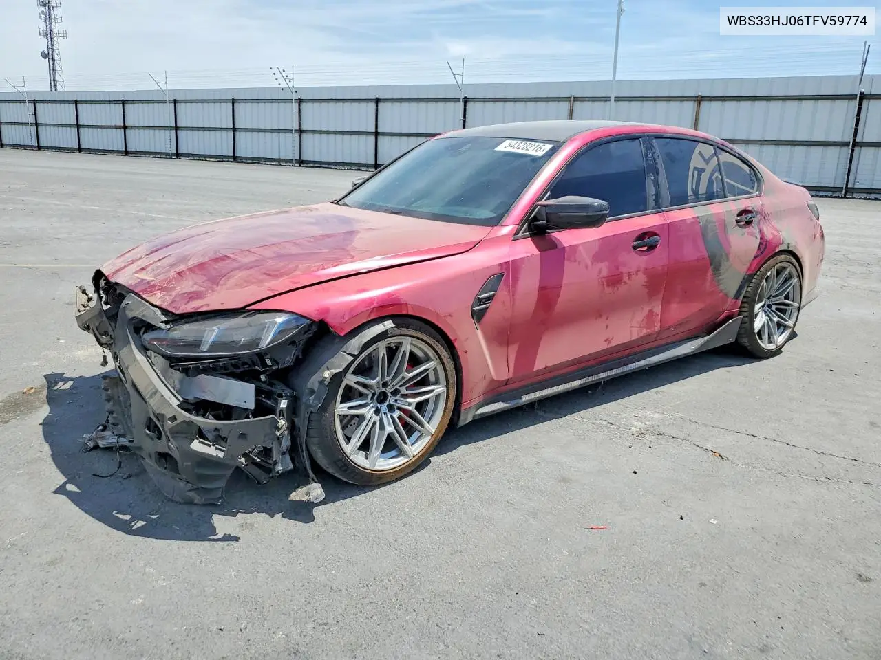 2026 BMW M3 Competition VIN: WBS33HJ06TFV59774 Lot: 54328216