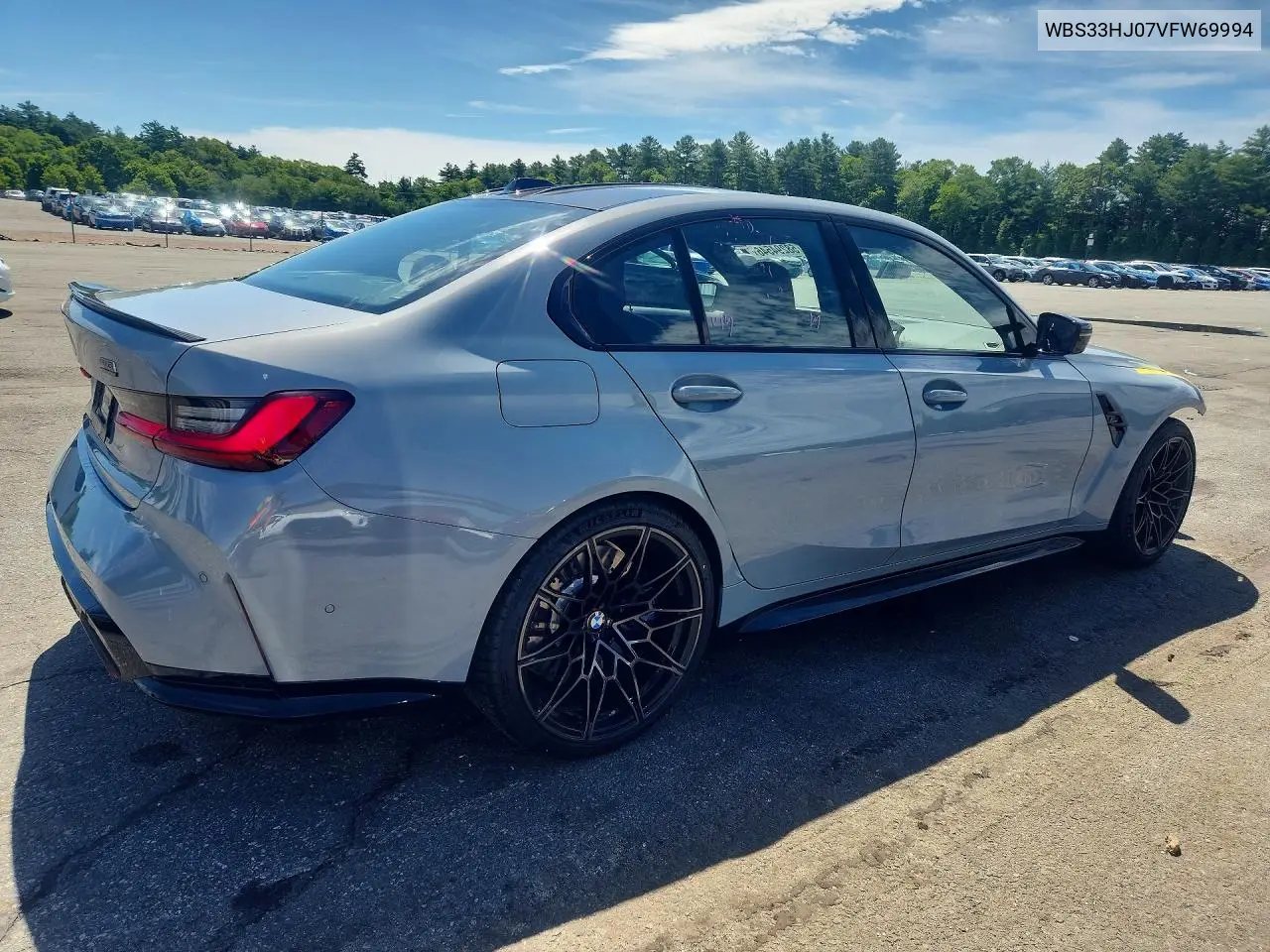 2027 BMW M3 Competition VIN: WBS33HJ07VFW69994 Lot: 58294546