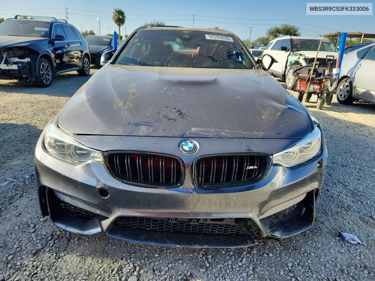 2015 BMW M4 VIN: WBS3R9C53FK333006 Lot: 56295026