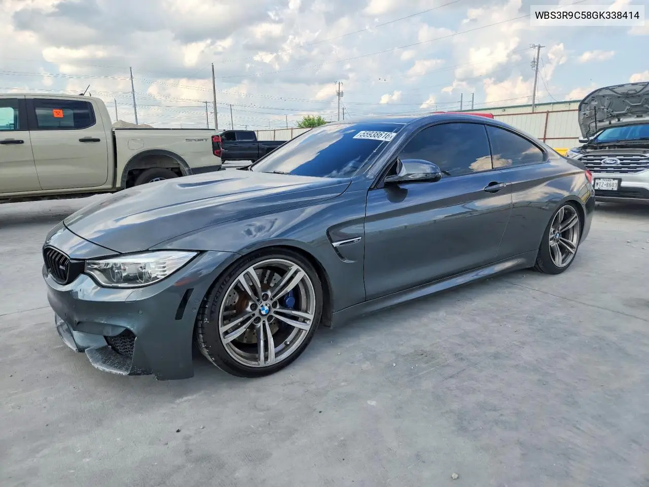 2016 BMW M4 VIN: WBS3R9C58GK338414 Lot: 55938616