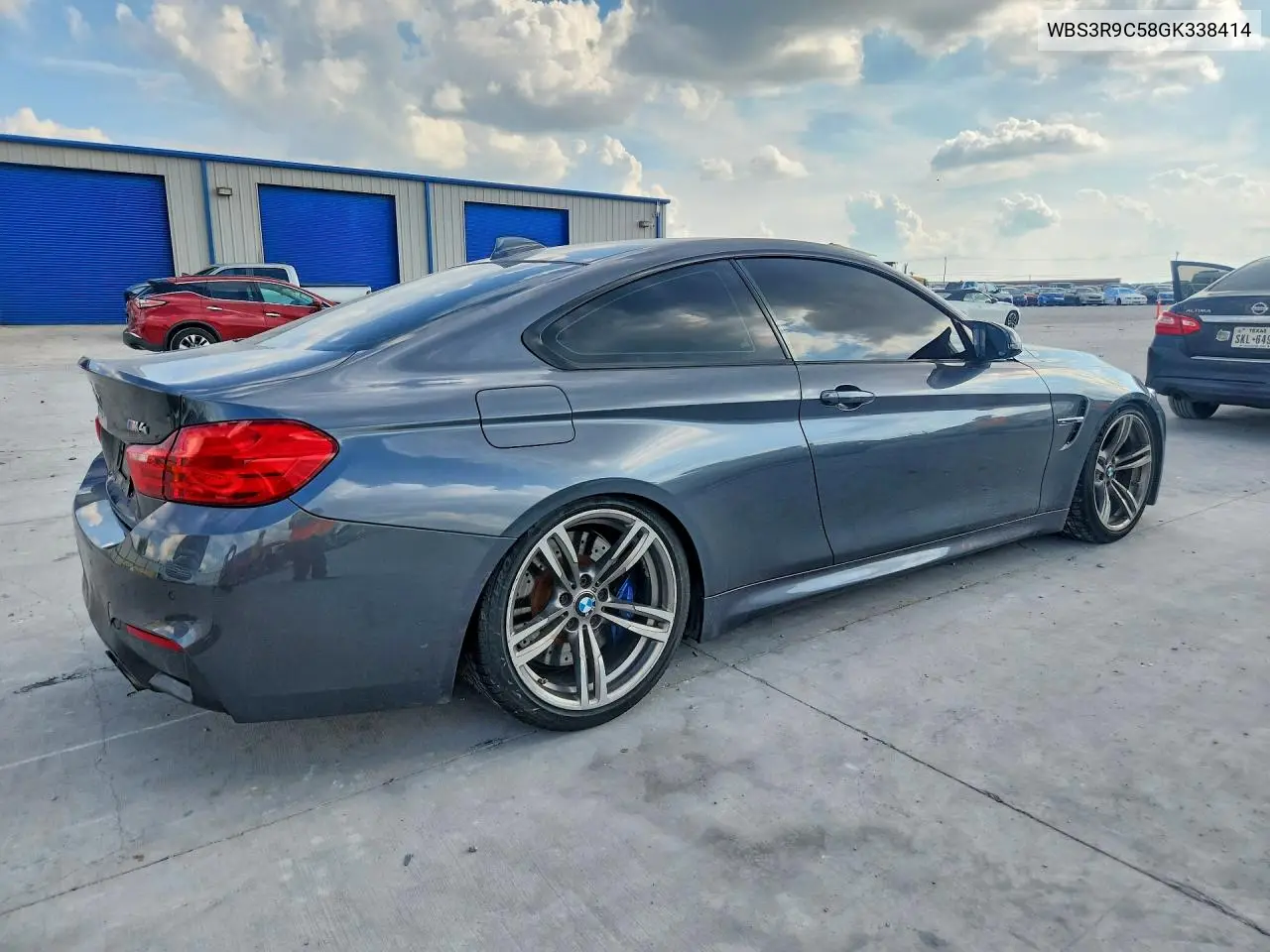 2016 BMW M4 VIN: WBS3R9C58GK338414 Lot: 55938616
