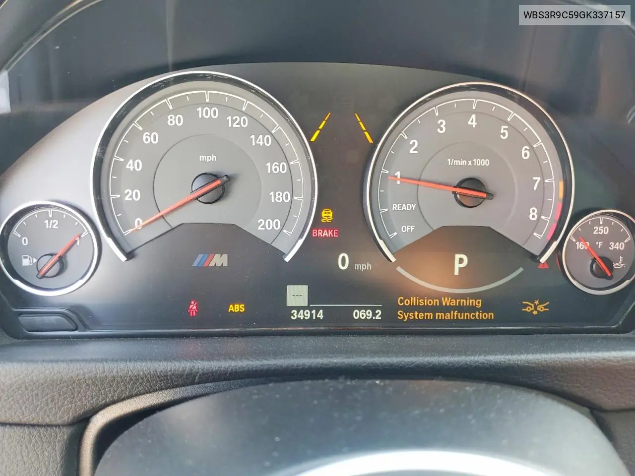 2016 BMW M4 VIN: WBS3R9C59GK337157 Lot: 61624696