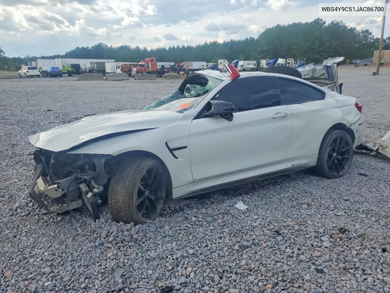 2018 BMW M4 VIN: WBS4Y9C51JAC86700 Lot: 55221606