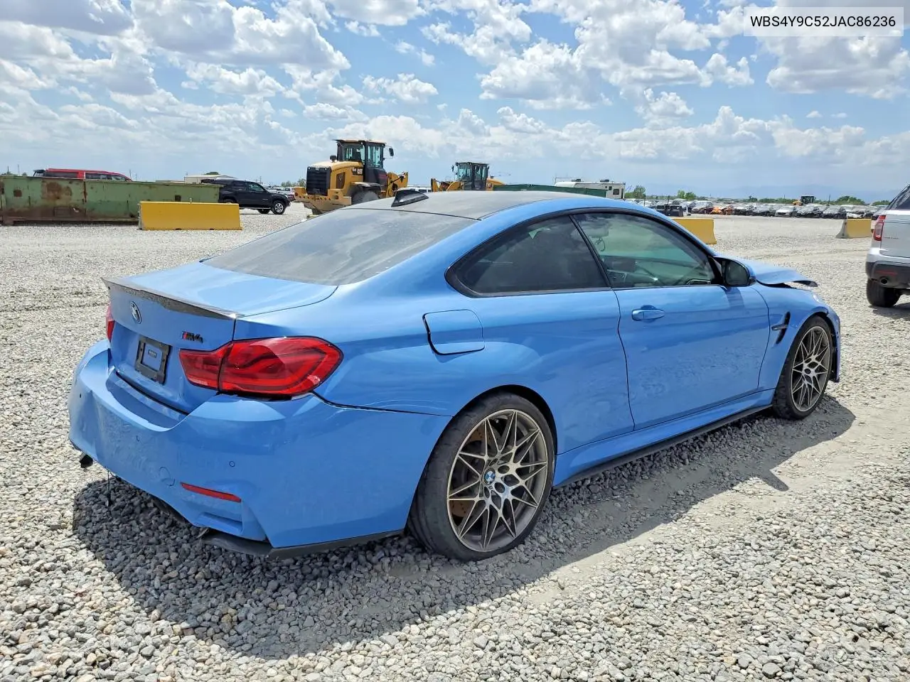 2018 BMW M4 VIN: WBS4Y9C52JAC86236 Lot: 61242236