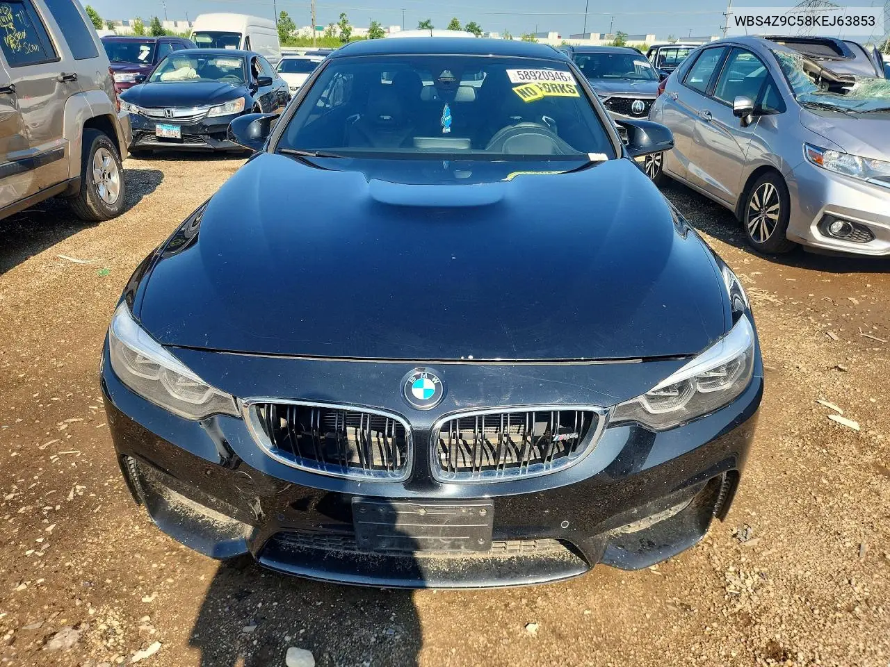 2019 BMW M4 VIN: WBS4Z9C58KEJ63853 Lot: 58920946