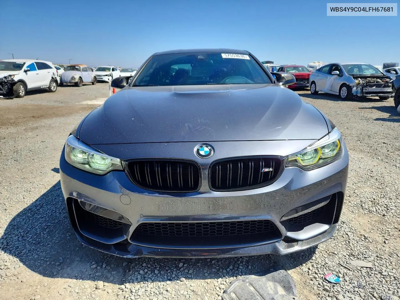 2020 BMW M4 VIN: WBS4Y9C04LFH67681 Lot: 57553636