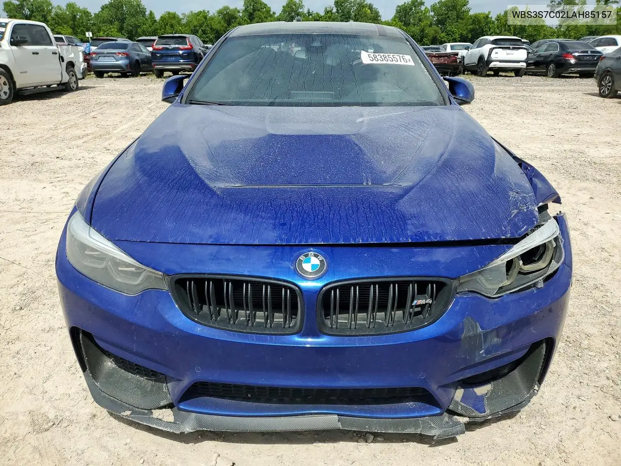 2020 BMW M4 Cs VIN: WBS3S7C02LAH85157 Lot: 58385576