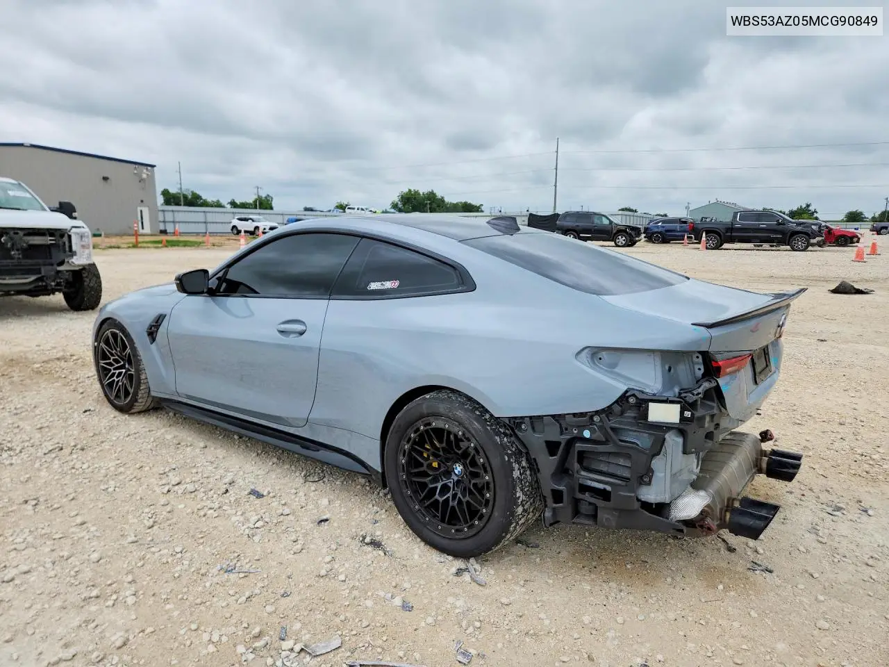2021 BMW M4 VIN: WBS53AZ05MCG90849 Lot: 52657836