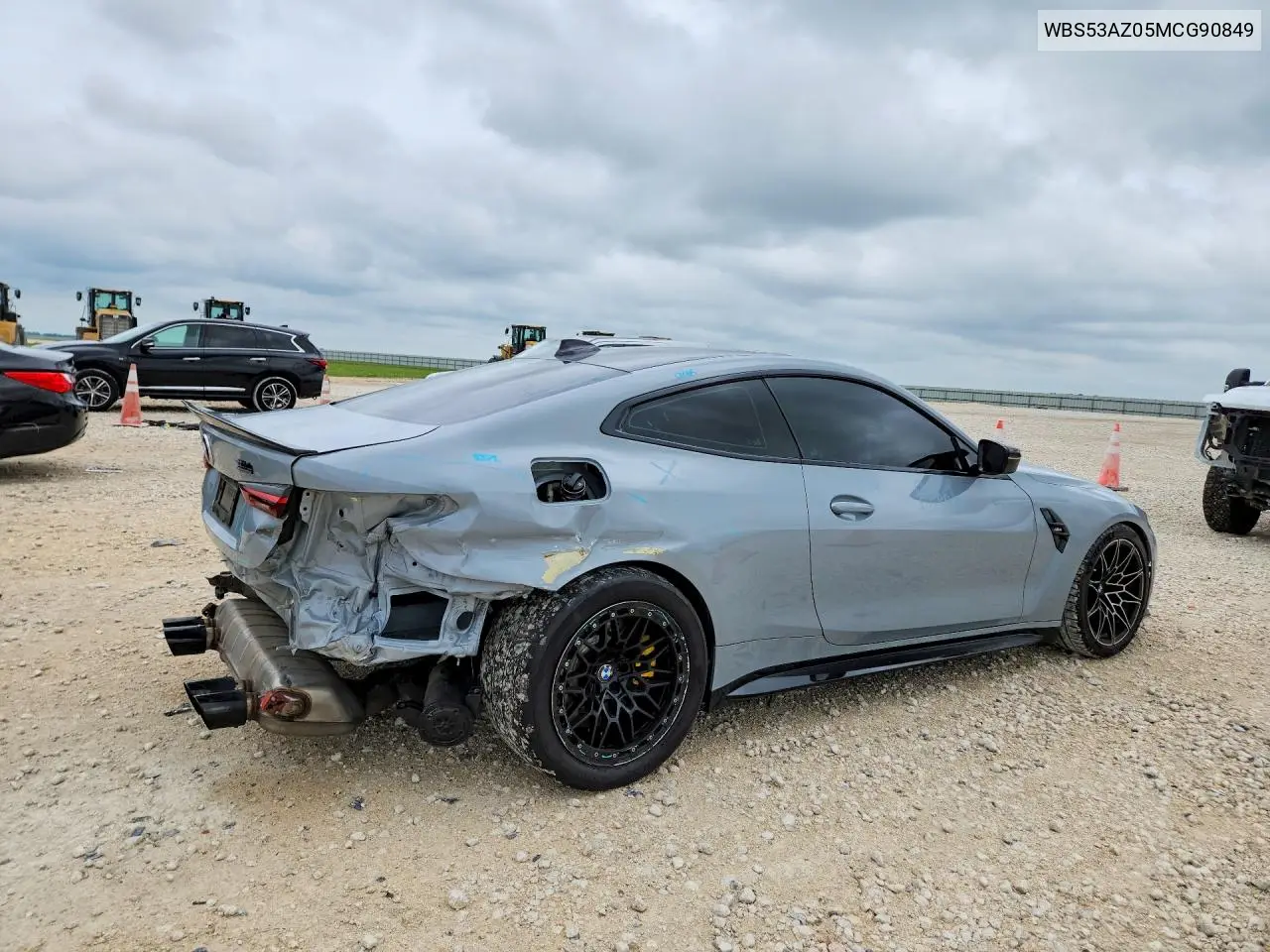 2021 BMW M4 VIN: WBS53AZ05MCG90849 Lot: 52657836