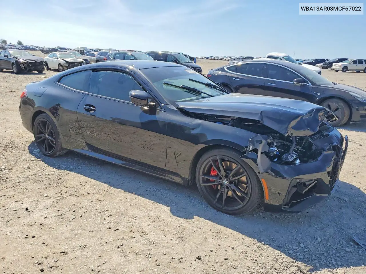 2021 BMW M440Xi VIN: WBA13AR03MCF67022 Lot: 55918346