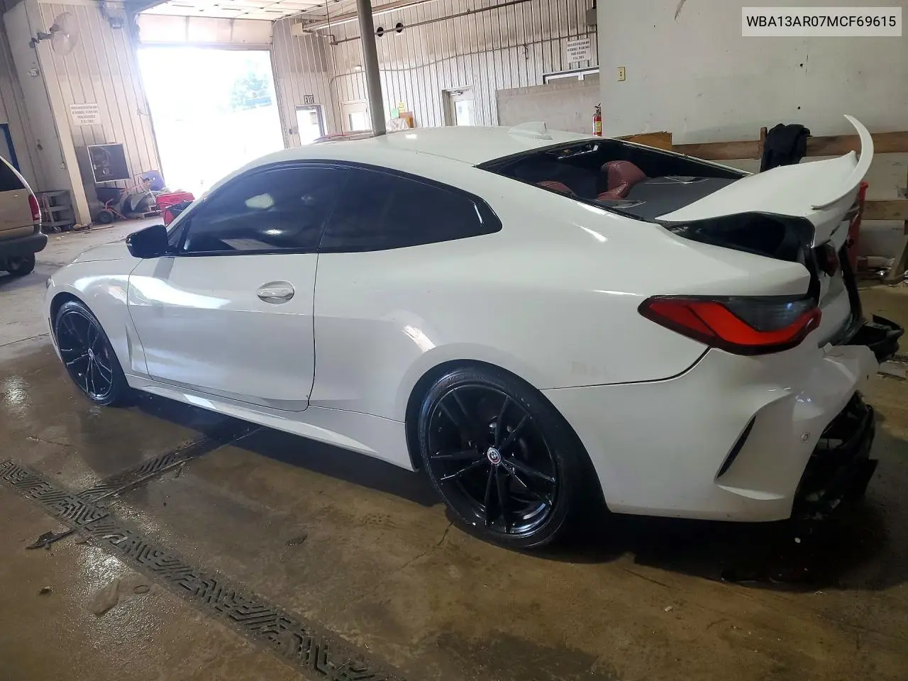 2021 BMW M440Xi VIN: WBA13AR07MCF69615 Lot: 56692536