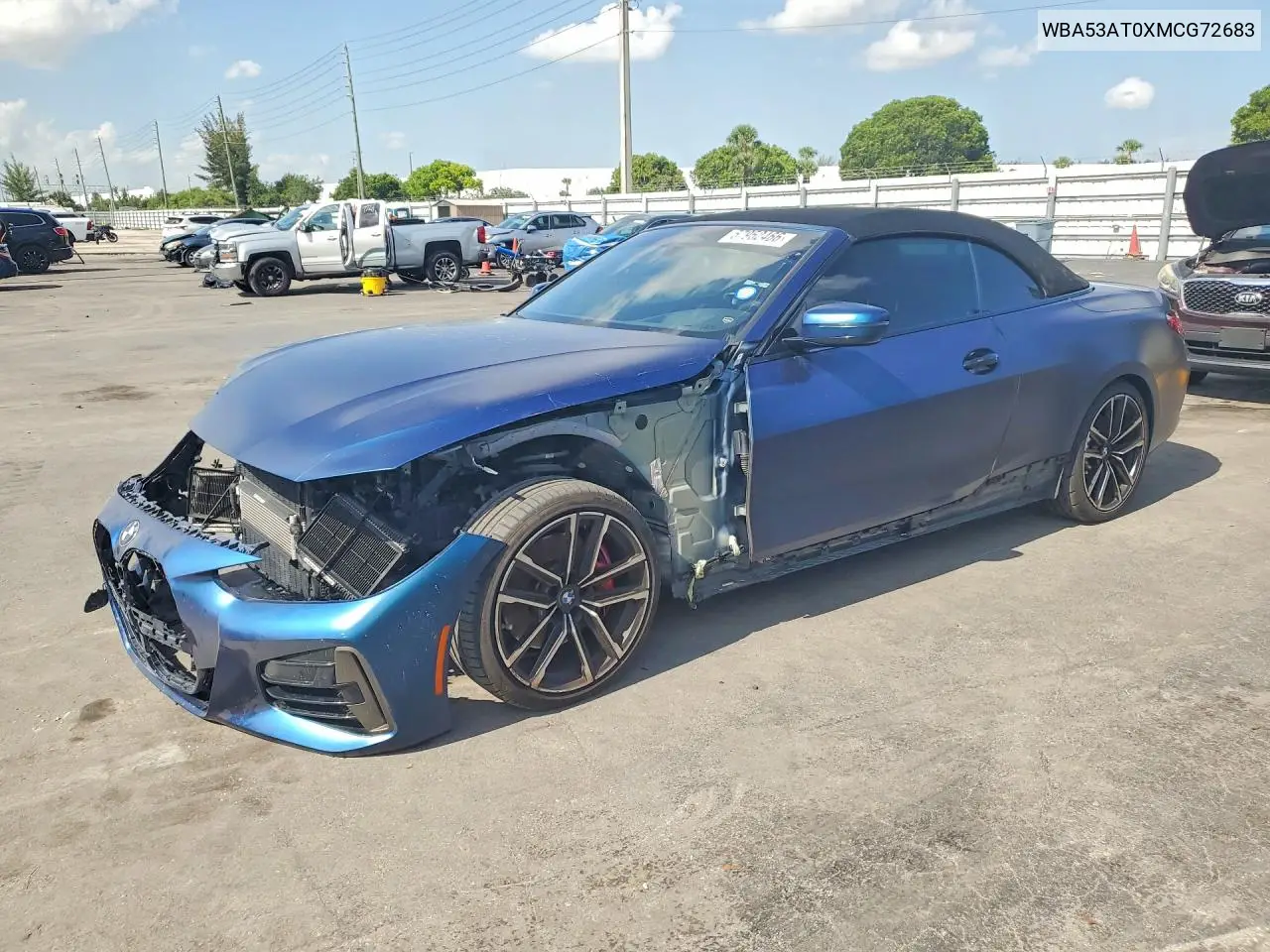 2021 BMW M440I VIN: WBA53AT0XMCG72683 Lot: 57952466
