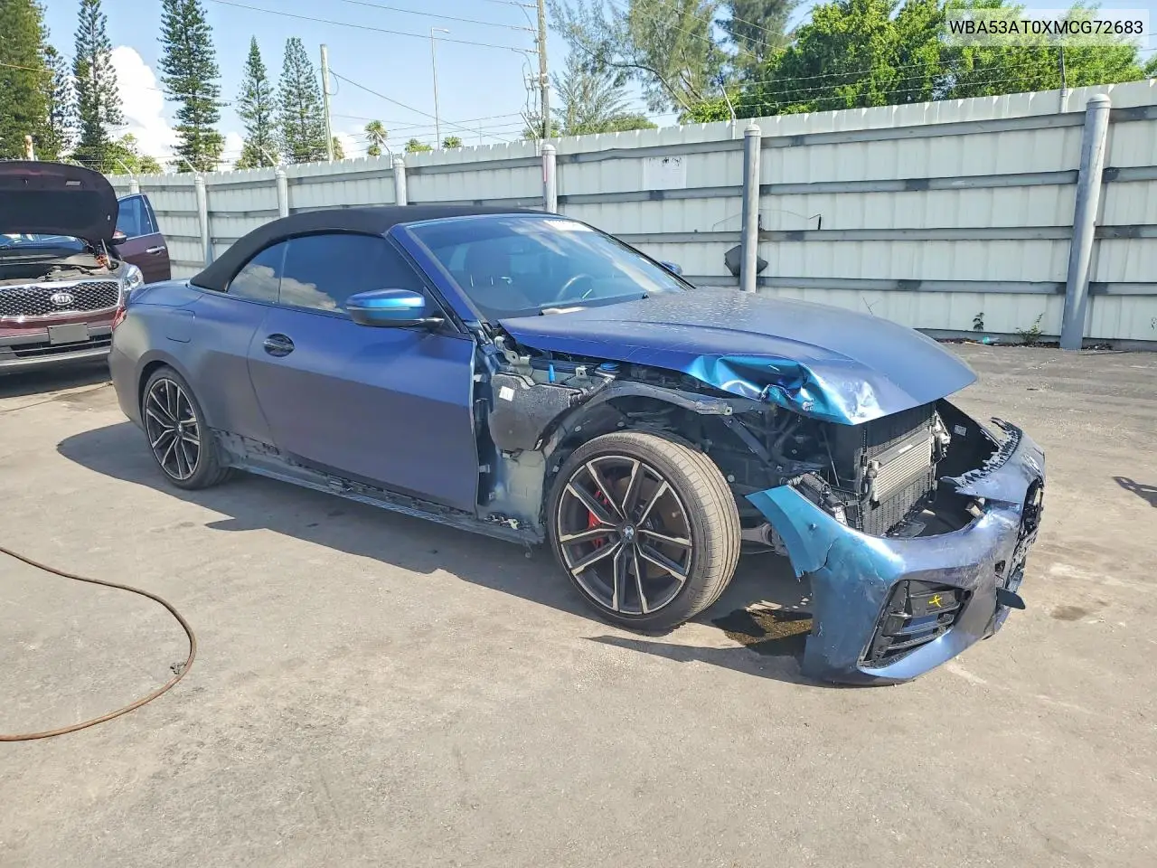 2021 BMW M440I VIN: WBA53AT0XMCG72683 Lot: 57952466