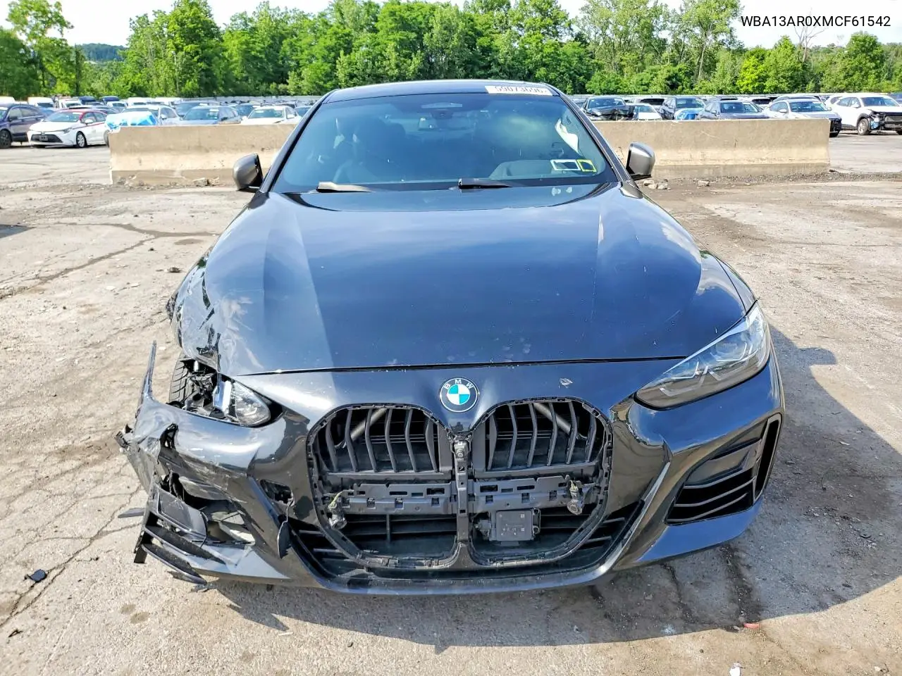 2021 BMW M440Xi VIN: WBA13AR0XMCF61542 Lot: 59073696