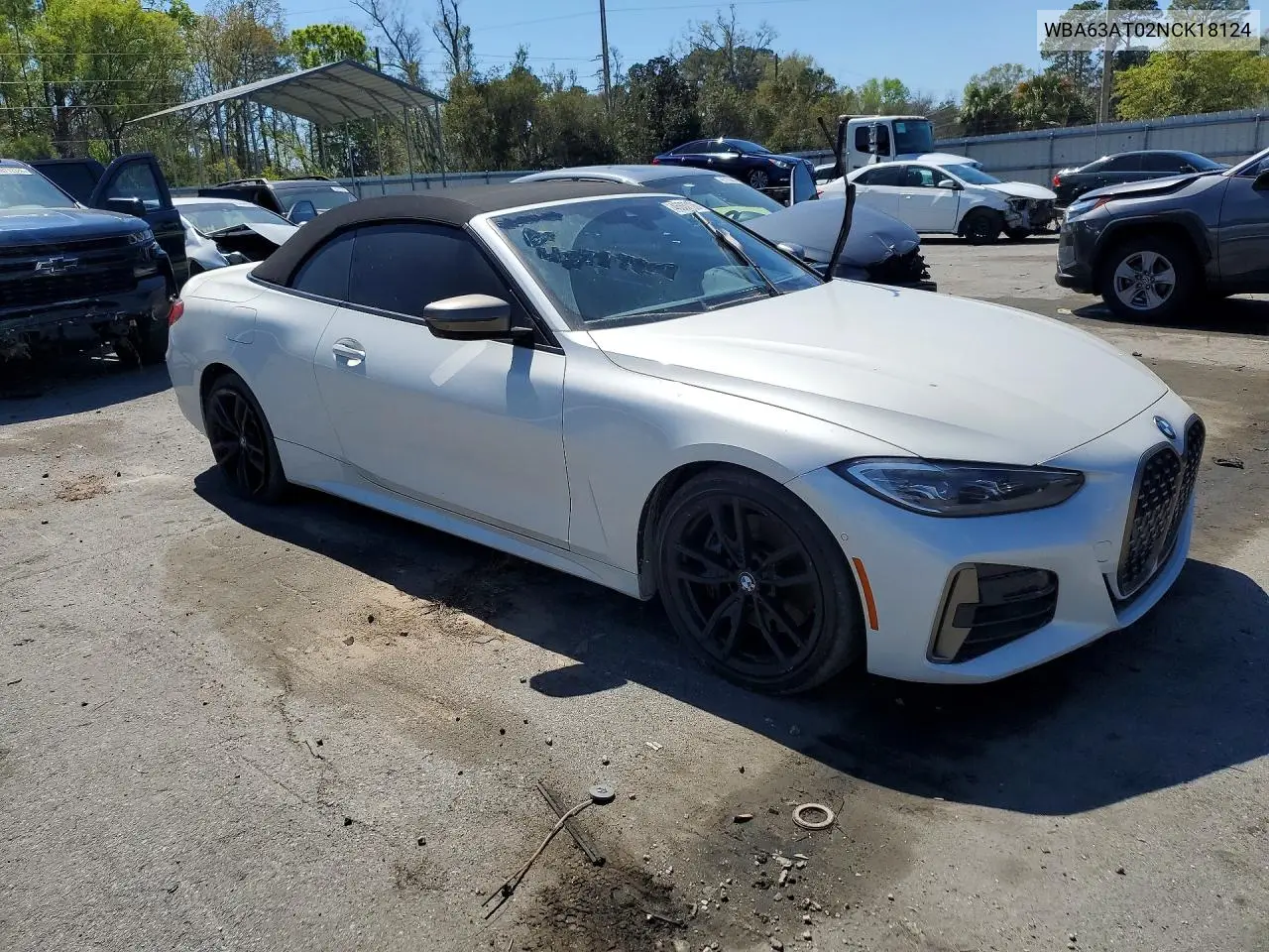 2022 BMW M440Xi VIN: WBA63AT02NCK18124 Lot: 46637106