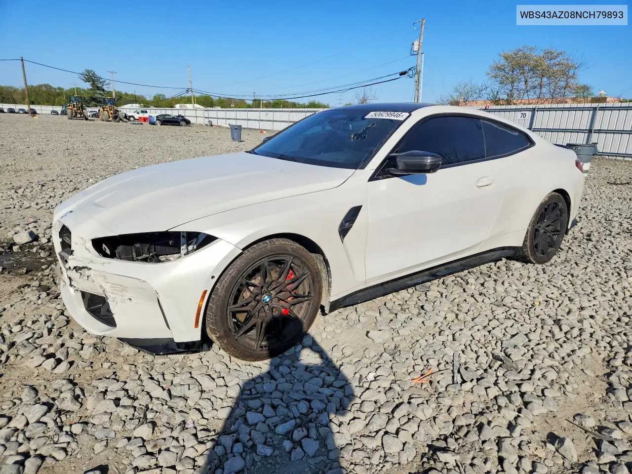2022 BMW M4 Competition VIN: WBS43AZ08NCH79893 Lot: 50629946