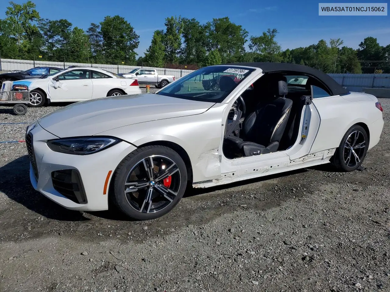 2022 BMW M440I VIN: WBA53AT01NCJ15062 Lot: 51759796