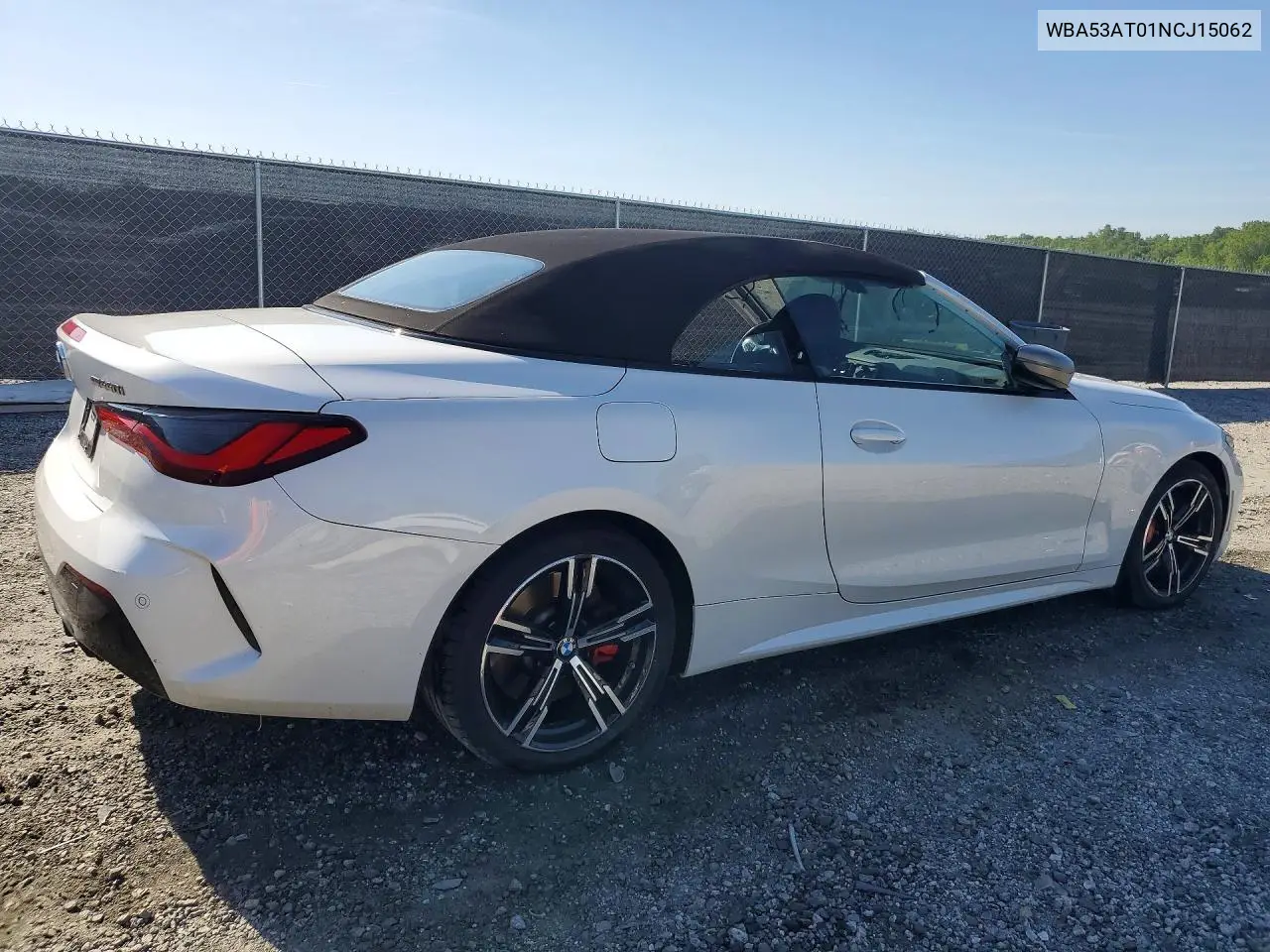 2022 BMW M440I VIN: WBA53AT01NCJ15062 Lot: 51759796