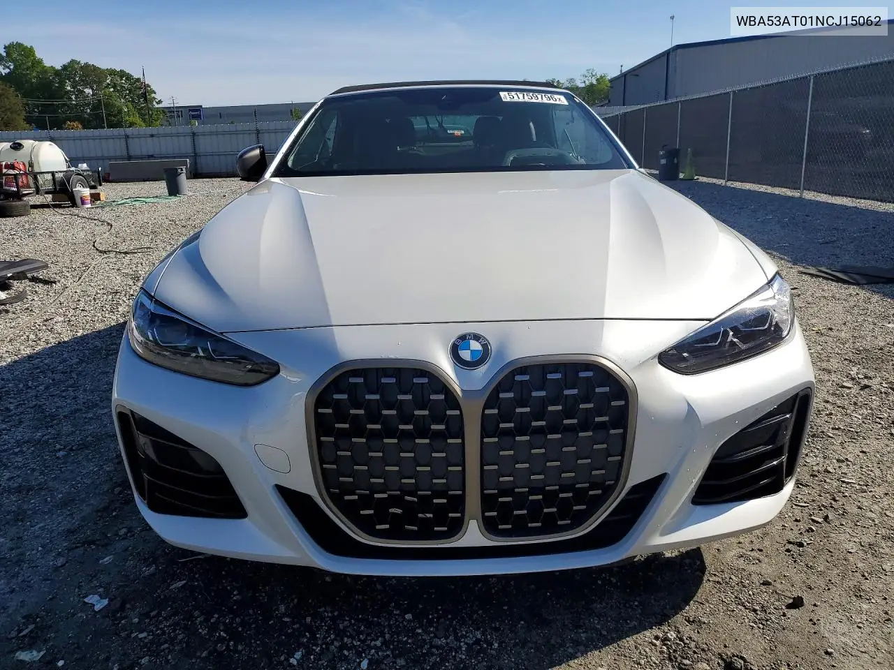 2022 BMW M440I VIN: WBA53AT01NCJ15062 Lot: 51759796