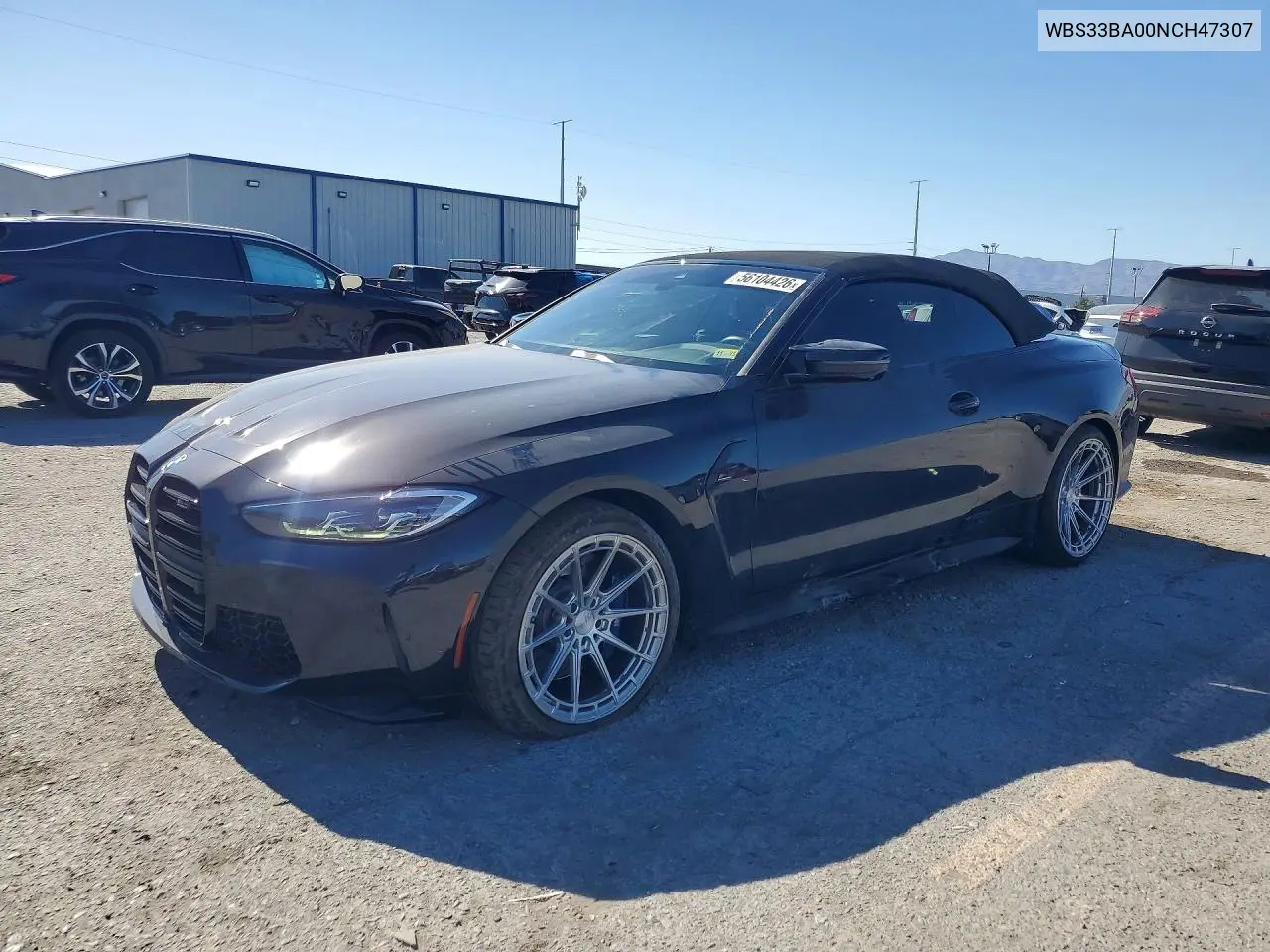 2022 BMW M4 Competition VIN: WBS33BA00NCH47307 Lot: 56104426