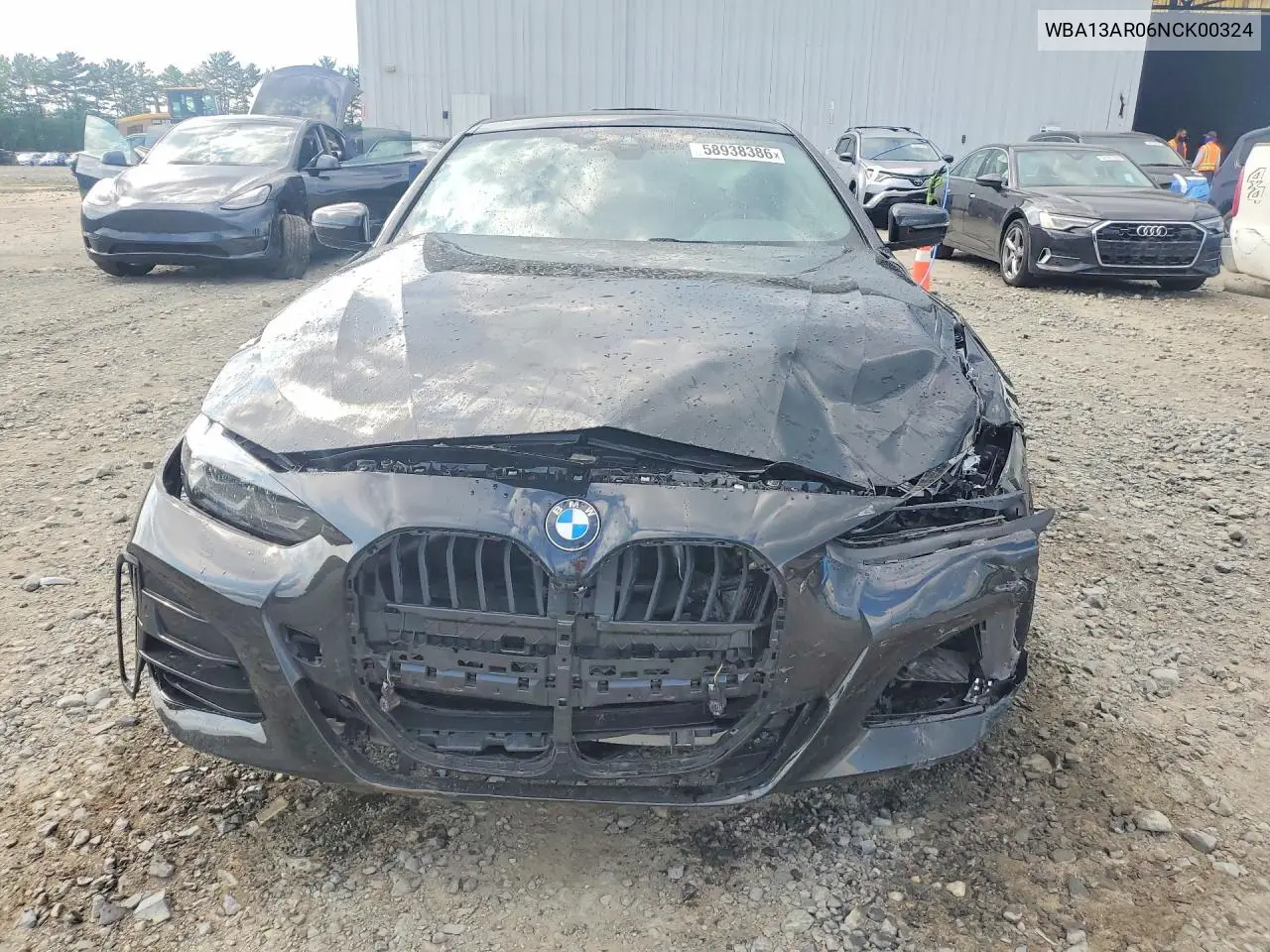 2022 BMW M440Xi VIN: WBA13AR06NCK00324 Lot: 58938386
