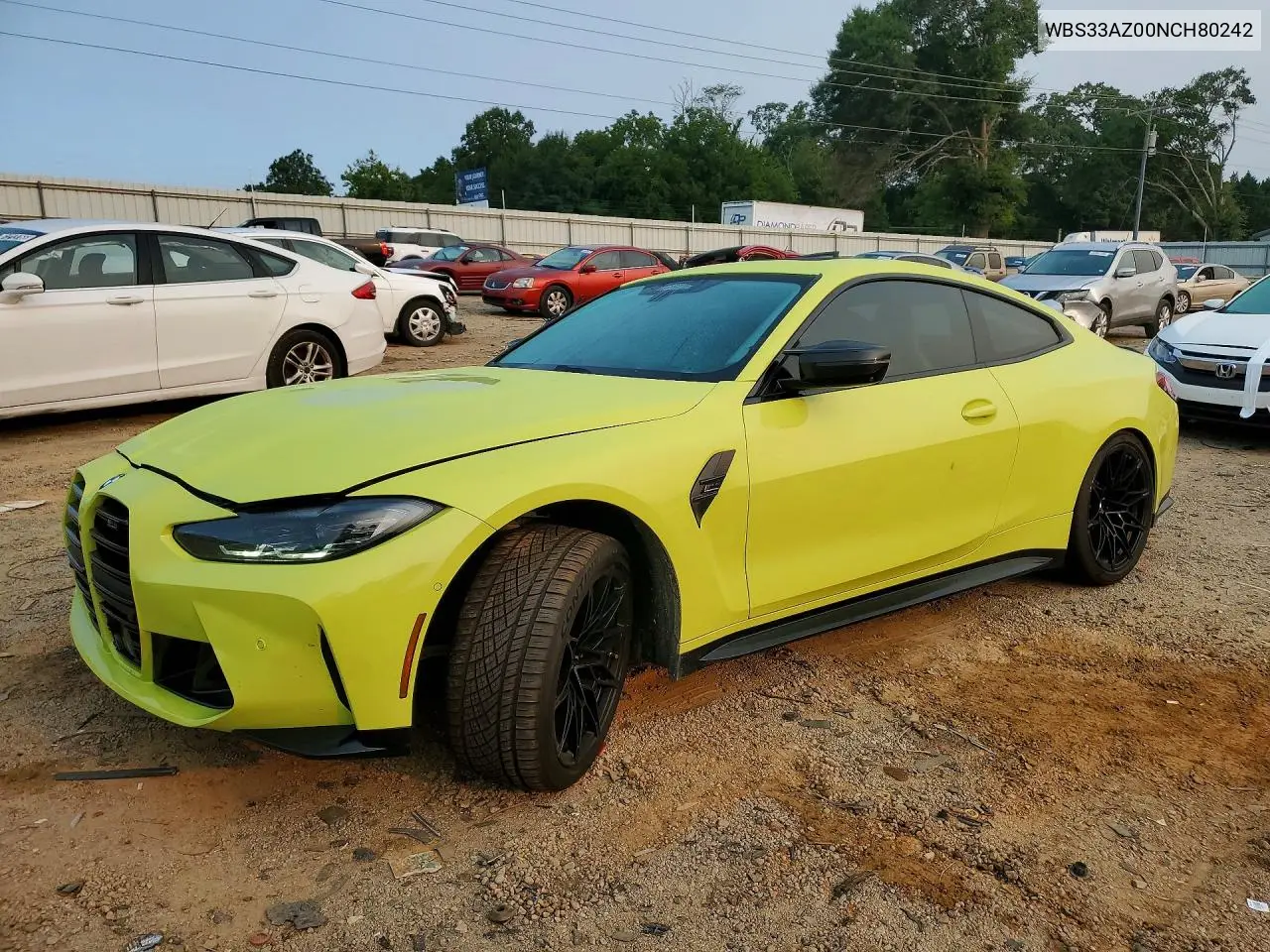 2022 BMW M4 Competition VIN: WBS33AZ00NCH80242 Lot: 61022626