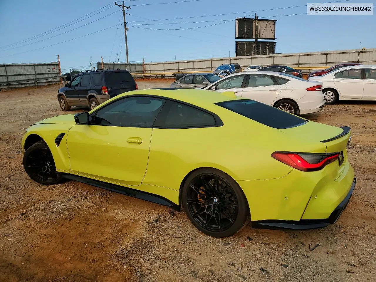 2022 BMW M4 Competition VIN: WBS33AZ00NCH80242 Lot: 61022626