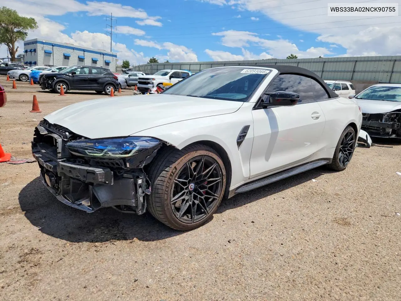 2022 BMW M4 Competition VIN: WBS33BA02NCK90755 Lot: 62093066