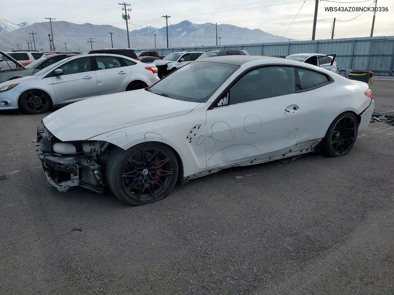 2022 BMW M4 Competition VIN: WBS43AZ08NCK30336 Lot: 73040595