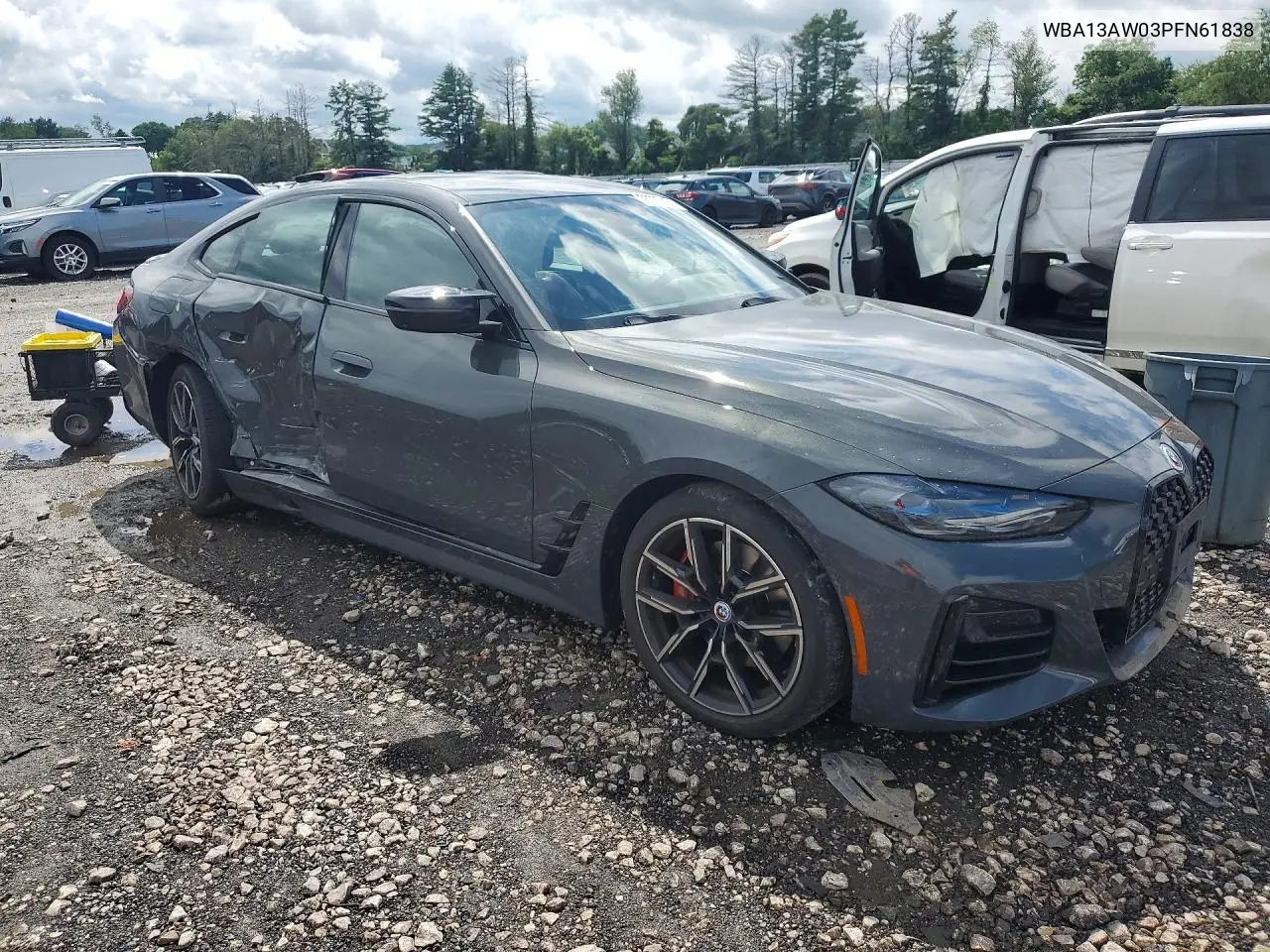 2023 BMW M440Xi Gran Coupe VIN: WBA13AW03PFN61838 Lot: 58330456