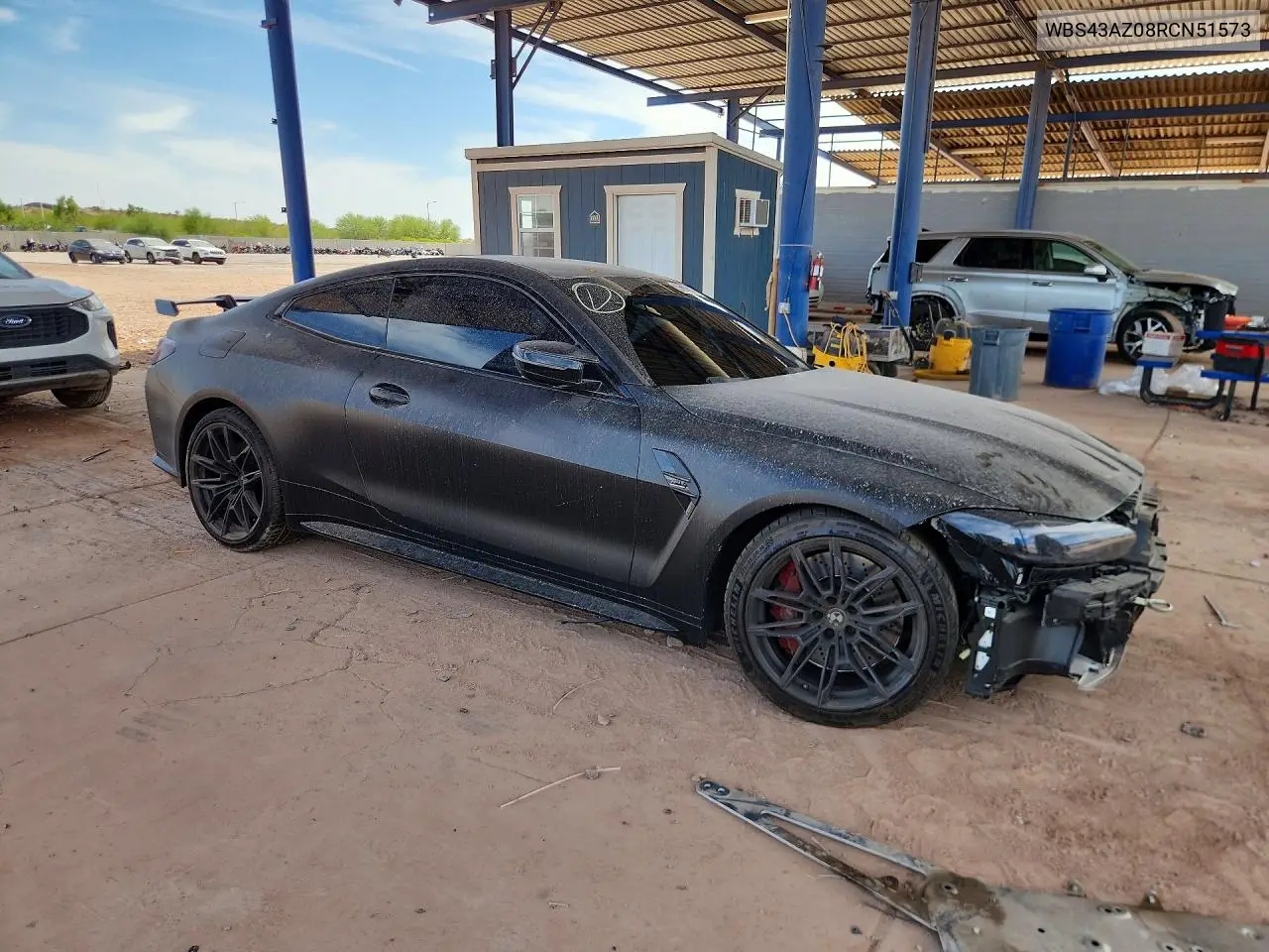 2024 BMW M4 Competition VIN: WBS43AZ08RCN51573 Lot: 56856976