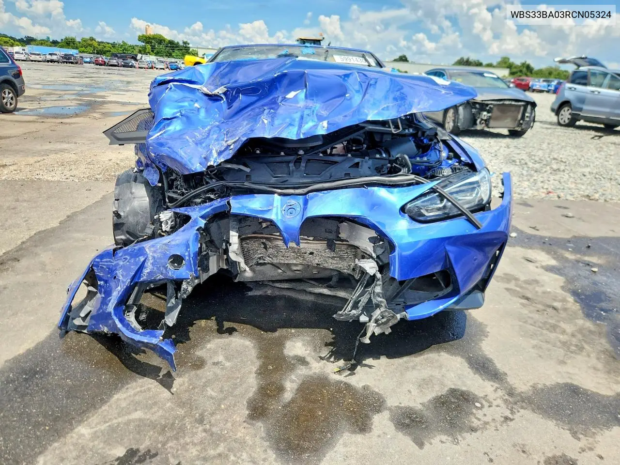 2024 BMW M4 Competition VIN: WBS33BA03RCN05324 Lot: 59914306