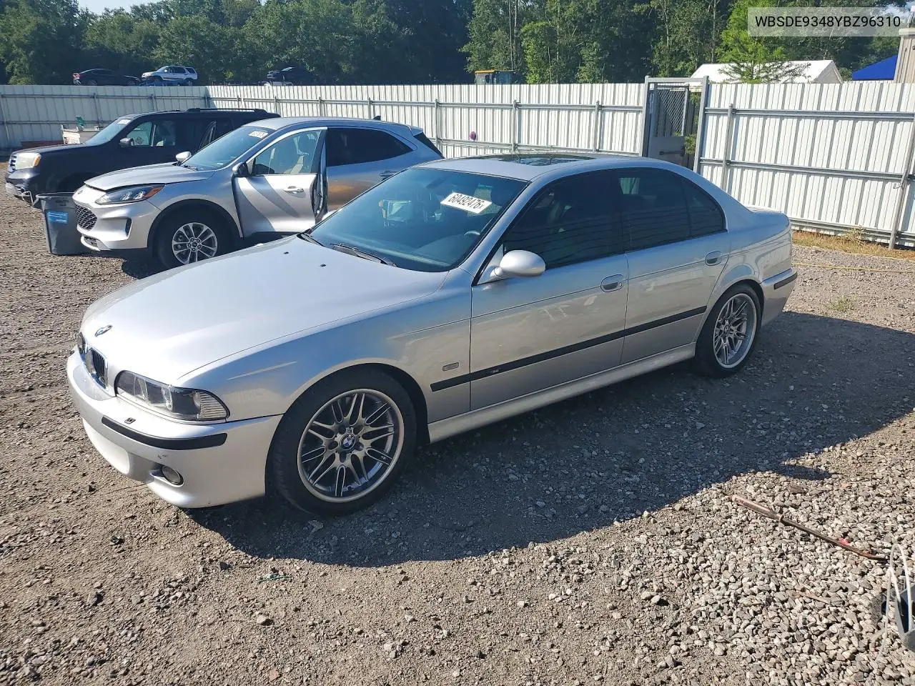 2000 BMW M5 VIN: WBSDE9348YBZ96310 Lot: 60492476