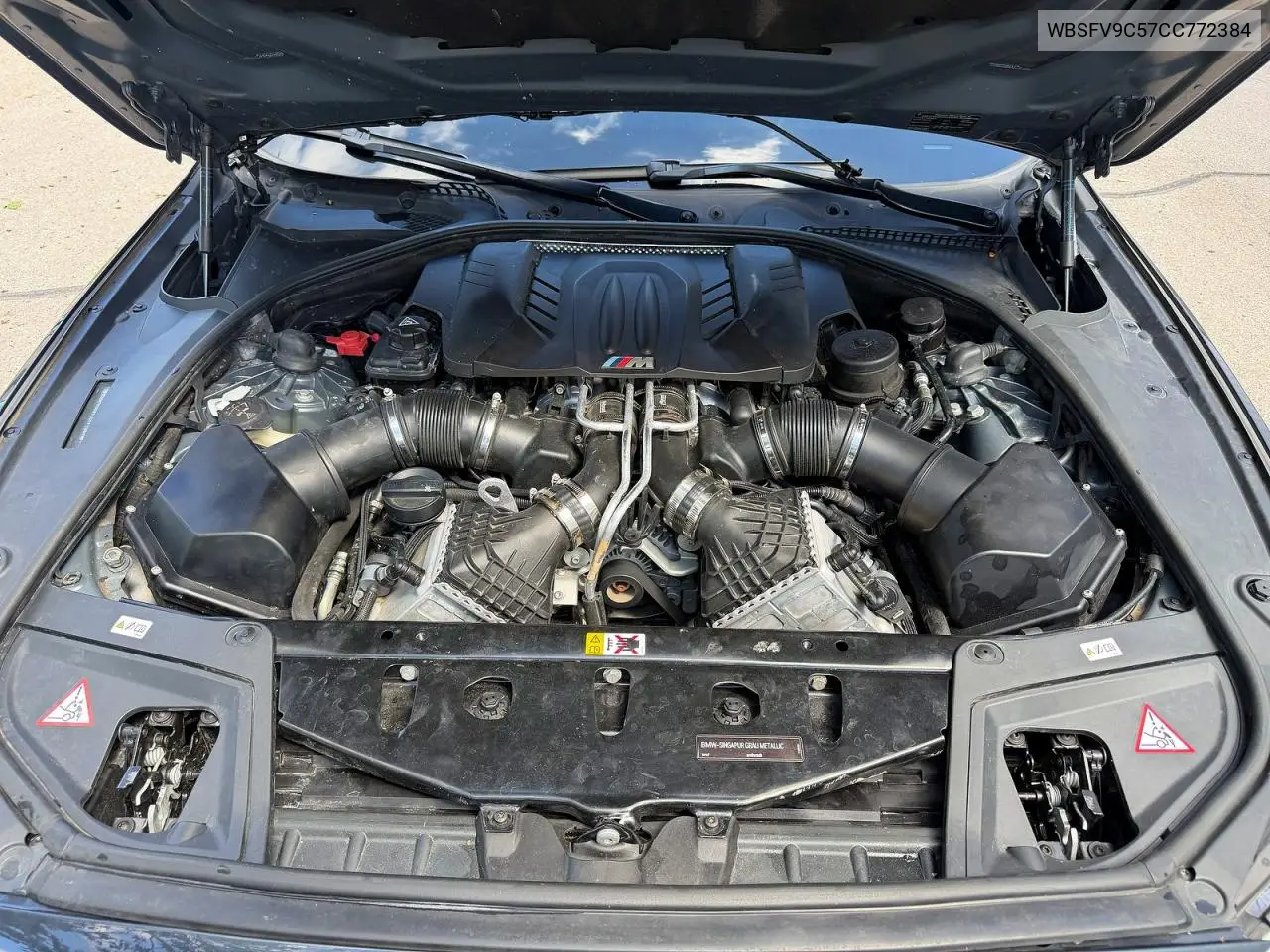2012 BMW M5 VIN: WBSFV9C57CC772384 Lot: 56181486