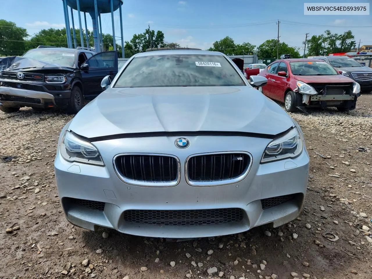 2014 BMW M5 VIN: WBSFV9C54ED593975 Lot: 58420116