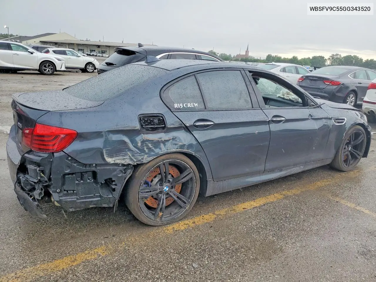 2016 BMW M5 VIN: WBSFV9C55GG343520 Lot: 56284636