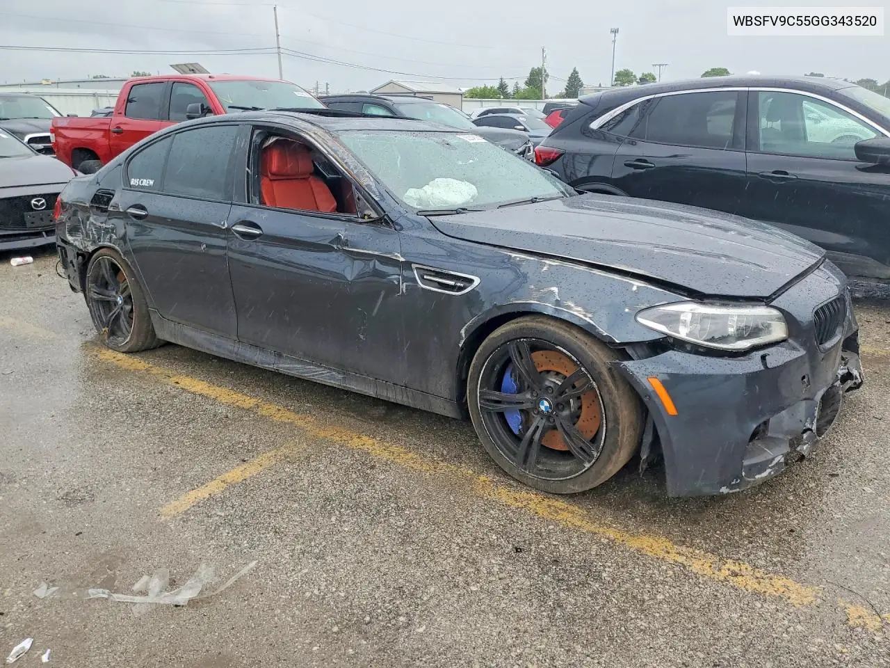 2016 BMW M5 VIN: WBSFV9C55GG343520 Lot: 56284636