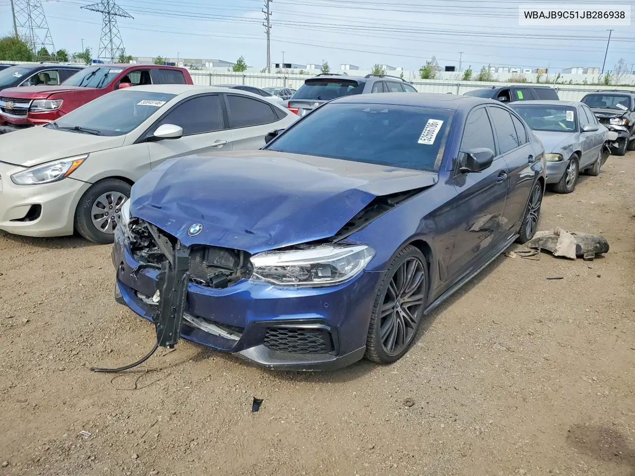2018 BMW M550Xi VIN: WBAJB9C51JB286938 Lot: 52666786