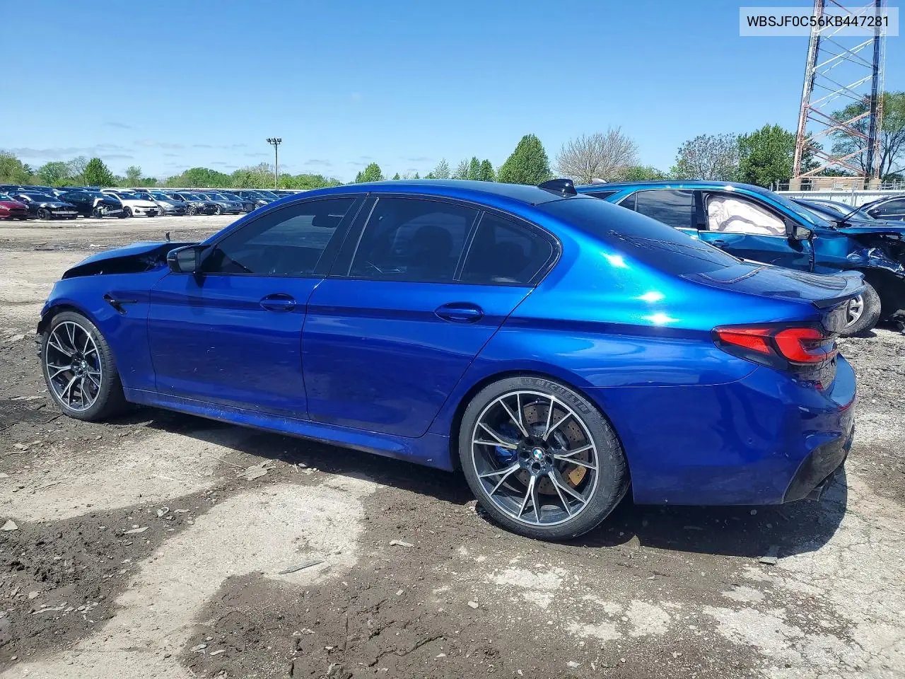 2019 BMW M5 VIN: WBSJF0C56KB447281 Lot: 51706126