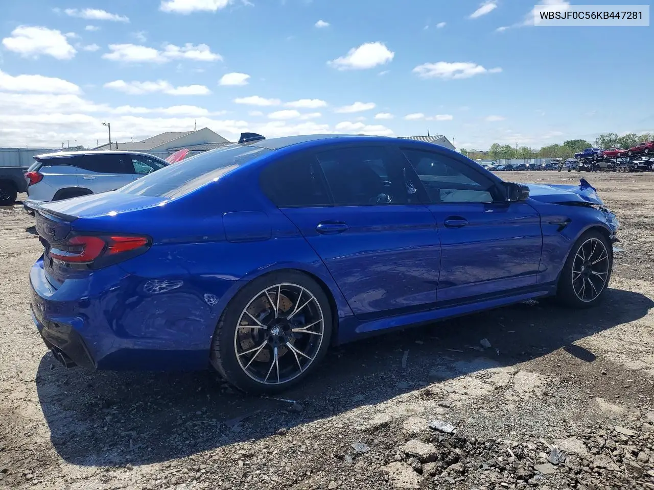 2019 BMW M5 VIN: WBSJF0C56KB447281 Lot: 51706126