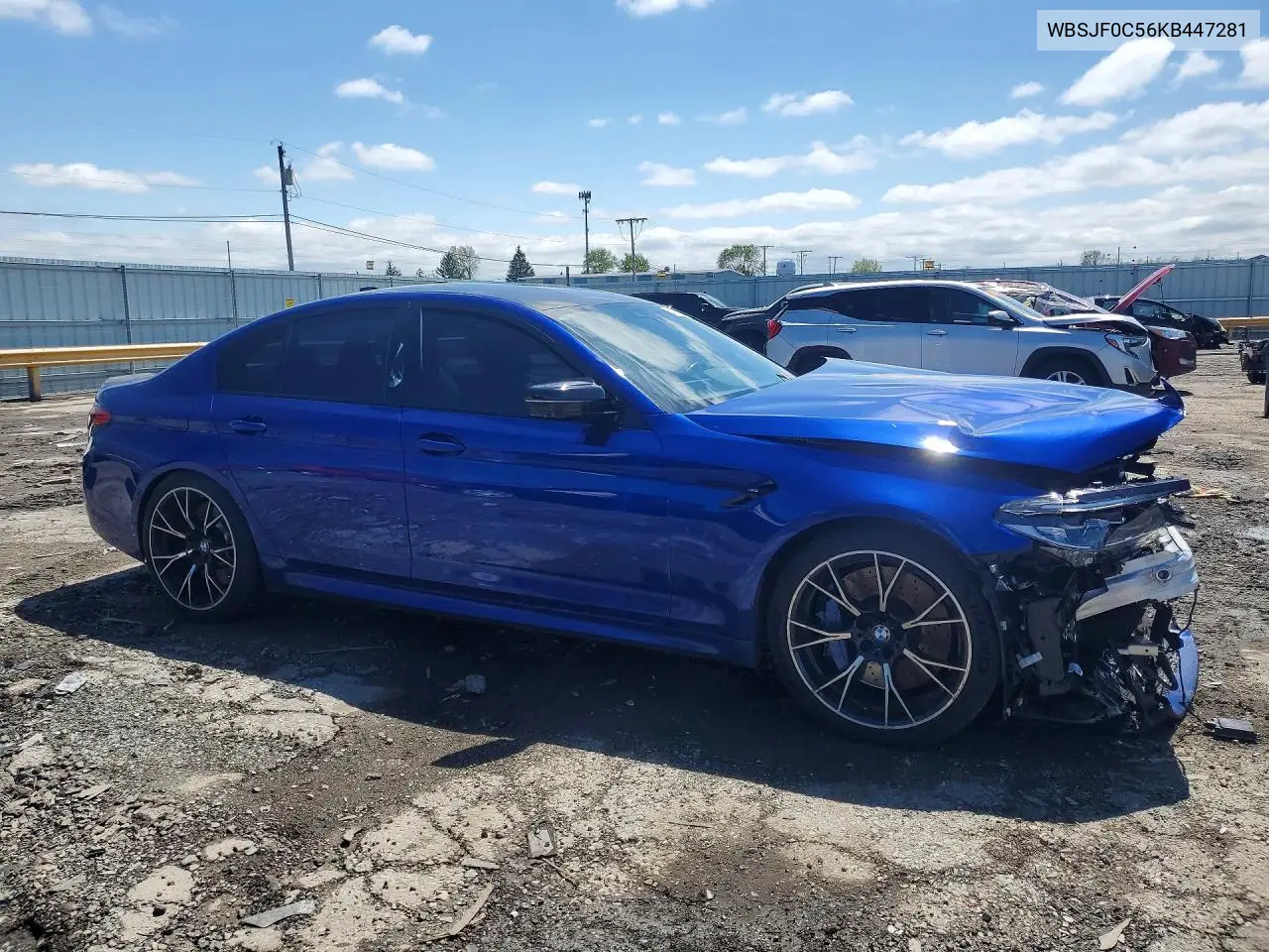 2019 BMW M5 VIN: WBSJF0C56KB447281 Lot: 51706126