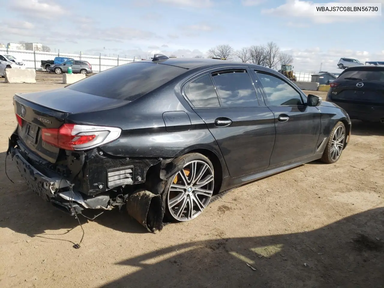 2020 BMW M550Xi VIN: WBAJS7C08LBN56730 Lot: 48640986