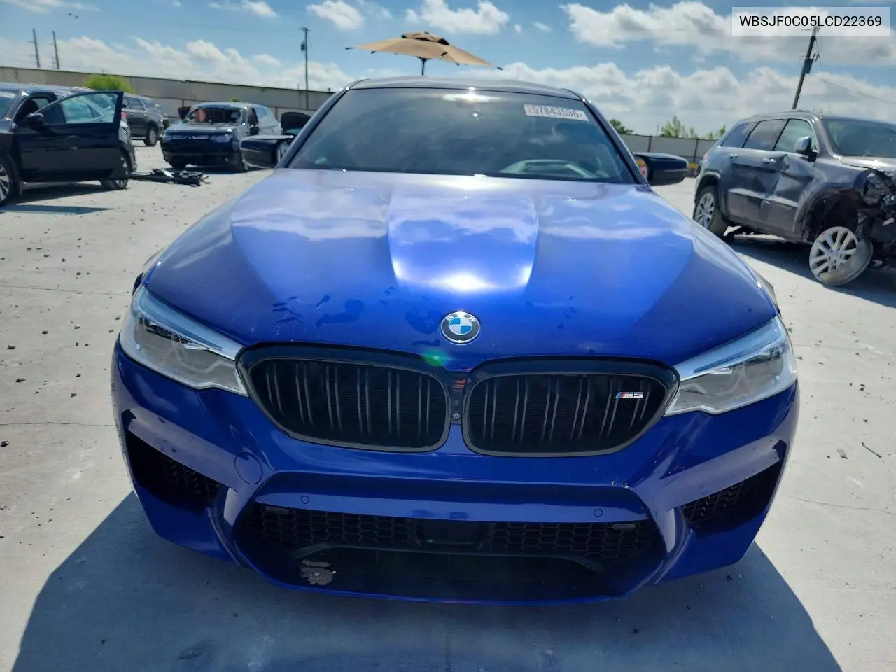 2020 BMW M5 Base VIN: WBSJF0C05LCD22369 Lot: 57843536