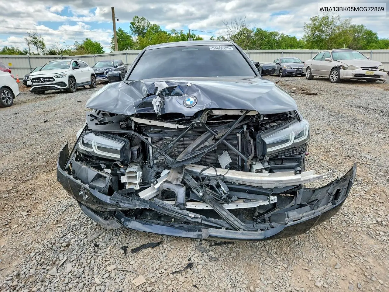 2021 BMW M550Xi VIN: WBA13BK05MCG72869 Lot: 53566106