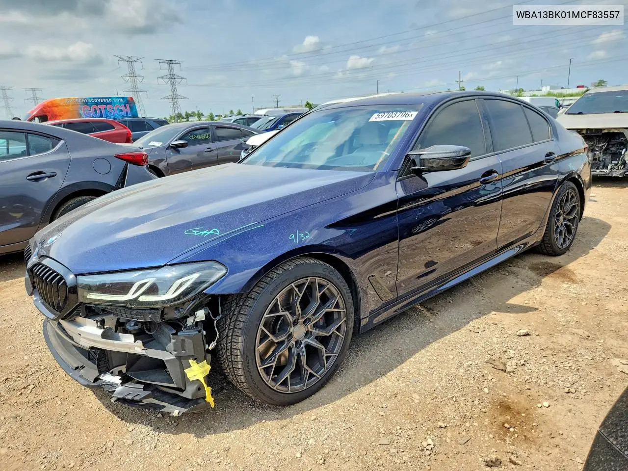 2021 BMW M550Xi VIN: WBA13BK01MCF83557 Lot: 59703706