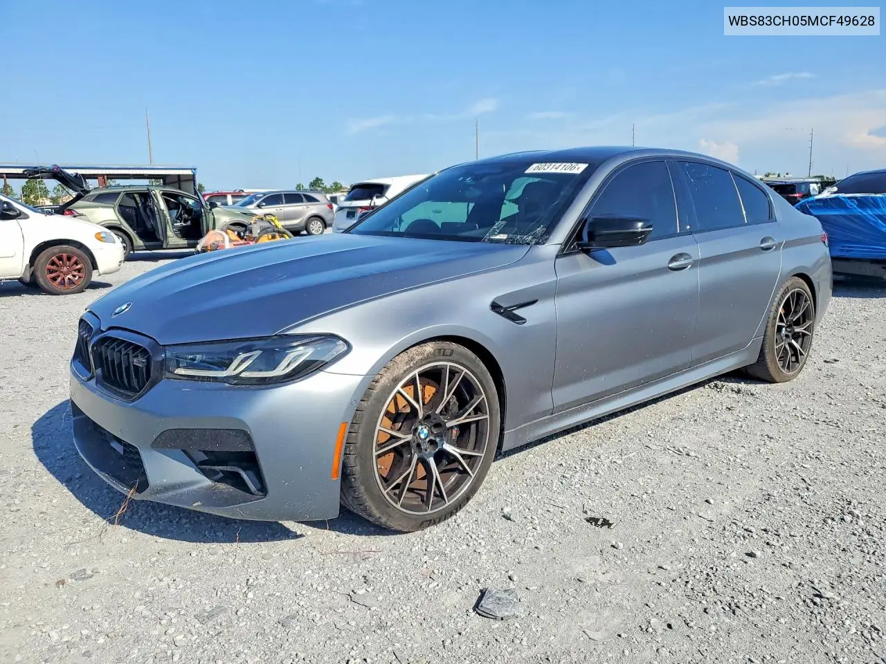2021 BMW M5 VIN: WBS83CH05MCF49628 Lot: 60314106